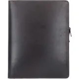 LEONHARD HEYDEN Dakota Schreibmappe Leder 32 cm Laptopfach braun
