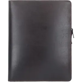 LEONHARD HEYDEN Dakota Schreibmappe Leder 32 cm Laptopfach braun