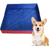 Hundepool Schwimmbecken Faltbarer Hunde Planschbecken, Tragbarer Schwimmbad Für Hunde, Katzen Und Kinder, Haustier, Welpen-Badewanne, Zusammenklappbar, Kinderpool