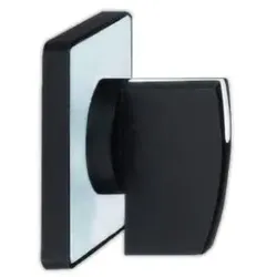 Schneider Electric KBG3H Betätigungselement 45x45mm, silberfarben- Knebel, schwarz, zum Gravieren