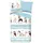 Traumschlaf Flanell Tiere Blau 135 x 200 cm + 80 x 80 cm