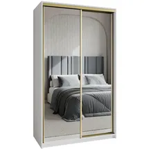masseno Schwebetürenschrank RIEN 120 x 205 x 60 cm Weiß
