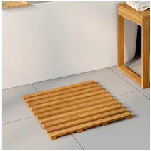 vidaXL Badematte Uni Braun