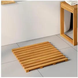 vidaXL Badematte Uni Braun