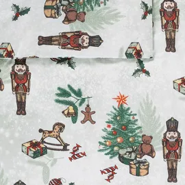 Estella Bettwäsche-Garnitur Impulse Kuschelflanell Nutcracker Farbe rot - BL 135x200 cm