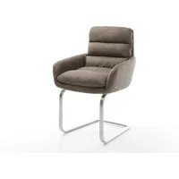 DeLife Freischwinger Abelia-Flex Mikrofaser taupe