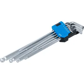 BGS Winkelschlüssel-Satz extra lang + extra kurz Innensechskant mit Kugelkopf 1,5 - 10 mm 9-tlg.
