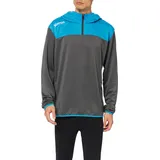 Kempa Emotion 2.0 1/4-Zip Hoodie anthrazit/kempablau S