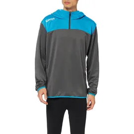 Kempa Emotion 2.0 1/4-Zip Hoodie anthrazit/kempablau S