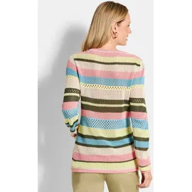 GOLDNER Ringelpullover mit Lochmuster Bunt 20