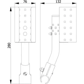 Fetra Fechtel Transportgeräte GmbH Flaschenhalterung Stahlblech 70 x 55 mm blau