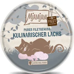 MjAMjAM – filetgenuss 80g MjAMjAM Katze 16x80g Filetgenuss kulinarisch Lachs