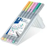 Staedtler triplus pastel COLOURS Fineliner farbsortiert 0,3 mm, 6 St.