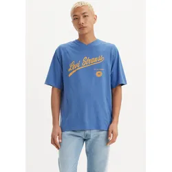 V-Shirt »GRAPHIC VNECK TEE«, im sportlichen Look, Gr. M, LEVI STRAUSS SWASH FEDERAL BLUE / AUTUMN BLAZE, , 70214302-M