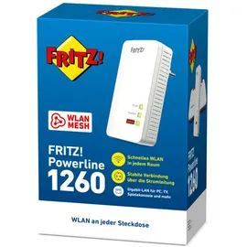 AVM FRITZ!Powerline 1260E 1200 Mbps 1 Adapter 20002789