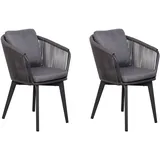 deVries BRESCIA Dining-Sessel 58 x 63 x 78 cm Silber 2 St.