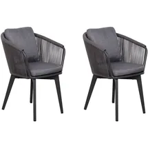 deVries BRESCIA Dining-Sessel 58 x 63 x 78 cm Silber 2 St.