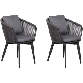 deVries BRESCIA Dining-Sessel 58 x 63 x 78 cm Silber 2 St.