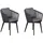 deVries BRESCIA Dining-Sessel 58 x 63 x 78 cm Silber 2 St.
