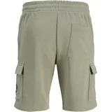 Jack & Jones PlusSize Sweatshorts "JPSTGORDON ALLIANCE SWEAT SHORTS PLS", Herren, Gr. 46 (6XL), N-Gr, vetiver, angeraute Sweatware, Obermaterial: 60% Baumwolle, 40% Polyester, JACK & JONES PLUSSIZE, unifarben, regular fit, Hosen Sweatshorts