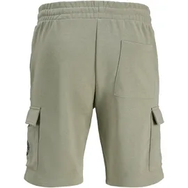 Jack & Jones PlusSize Sweatshorts "JPSTGORDON ALLIANCE SWEAT SHORTS PLS", Herren, Gr. 46 (6XL), N-Gr, vetiver, angeraute Sweatware, Obermaterial: 60% Baumwolle, 40% Polyester, JACK & JONES PLUSSIZE, unifarben, regular fit, Hosen Sweatshorts