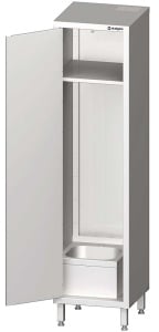 Stalgast Hochschrank für Reinigungsmittel, Spülbecken, Edelstahl, Hochwertiger Edelstahl Edelstahlschrank mit Waschbecken, Maße: (B x T x H) 500 x 500 x 2000 mm, verschweißt