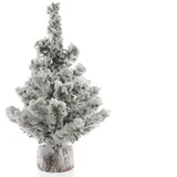 Kaemingk Snowy Toronto Minibaum Grün / beschneit H 20 cm