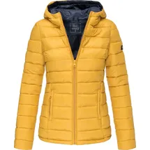Marikoo Damen modische Steppjacke Übergangsjacke mit großer Kapuze Lucy