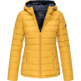 Marikoo Damen modische Steppjacke Übergangsjacke mit großer Kapuze Lucy