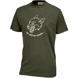 Hubertus Herren-T-Shirt Der will nur spielen..., oliv, M
