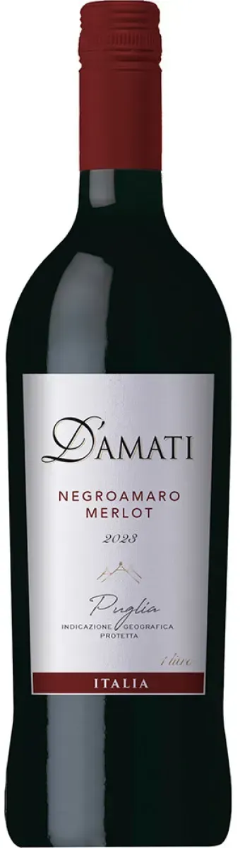 D'Amati Negroamaro Merlot Rotwein halbtrocken 1 l | 2024