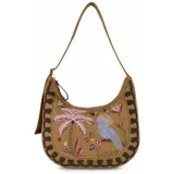 Oilily Umhänge-Wickeltasche Embroidery Braun