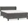 vidaXL Boxspringbett mit Matratze Dunkelgrau 140x200 cm Samt
