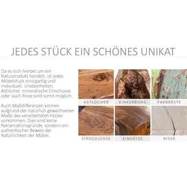 invicta interior gmbh & co. kg Couchtisch IRON CRAFT Braun Mangoholz 60 x 45 x 60 cm