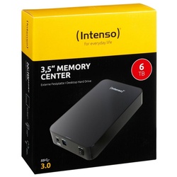Intenso HDD externe Festplatte Memory Center 3,5 Zoll 6TB USB 3.0 schwarz externe HDD-Festplatte
