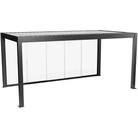 Biohort Glasschiebewand 5,5 m dunkelgrau-metallic