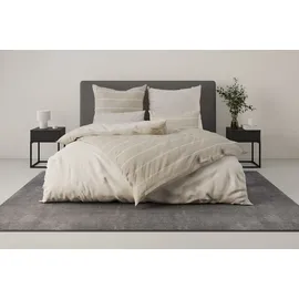 OTTO home Katja Gestreift Grau 135 x 200 cm + 2 x 40 x 80 cm