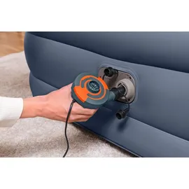 BESTWAY Tritech Doppelluftbett SleekFlowTM mit Kopfteil & integrierter Elektropumpe 226 x 152 x 84 cm