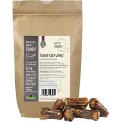 Schecker Hunde Kausnack Rinderschwanz - aus der Region mit Herkunftsbeschreibung Futter 0,5 kg