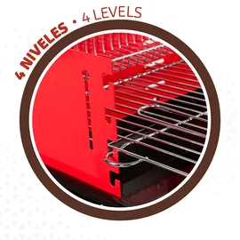 Aktive Holzkohlegrill 66x44x85 cm, - Black - One Size
