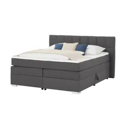 Boxspringbett  Kex 2.0 , grau , Maße (cm): B: 202 H: 111