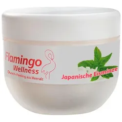 Flamingo Wellness Duschpeeling Meersalz Japanische Eisminze, Dose 350 g