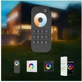HEXIM 12-48V LED Controller & Fernbendienung - Smart Home & Phone Sprachsteuerung Alexa Google Assistant (modellabhängig) - (RT7-4 Zonen CCT Fernbedienung)