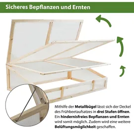 Trutzholm Frühbeetaufsatz Aus Holz 120 x 80 cm Natur