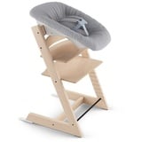 Stokke Hochstuhl Tripp Trapp® Kinderhochstuhl mit Newborn Set, Höhen- und tiefenverstellbare Sitz- und Fußplatten beige