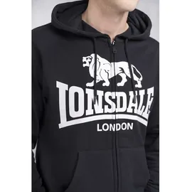 Lonsdale Krafty Reißverschlusspullover Herren Schwarz M