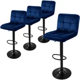 ML-Design Barhocker Höhenverstellbar Drehbar Barstuhl Bistrohocker Samt Fußstütze