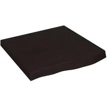 vidaXL Waschtischplatte Dunkelbraun 60x60x(2-6)cm Massivholz Behandelt