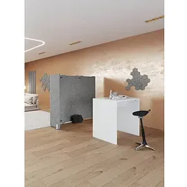 Hammerbacher Akustik-Trennwand, grau 100,0 x 180,0 cm, 1 St.