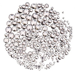 Strasssteine, transparent, 2–7 mm Ø, 300 Stück